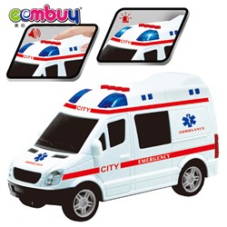 CB950673 CB950674 - Police vehicle ambulance inertia friction toy car with light sound